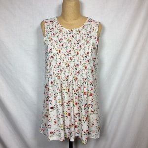 Ember Missy Floral Pink/Yellow Smocked Front Top